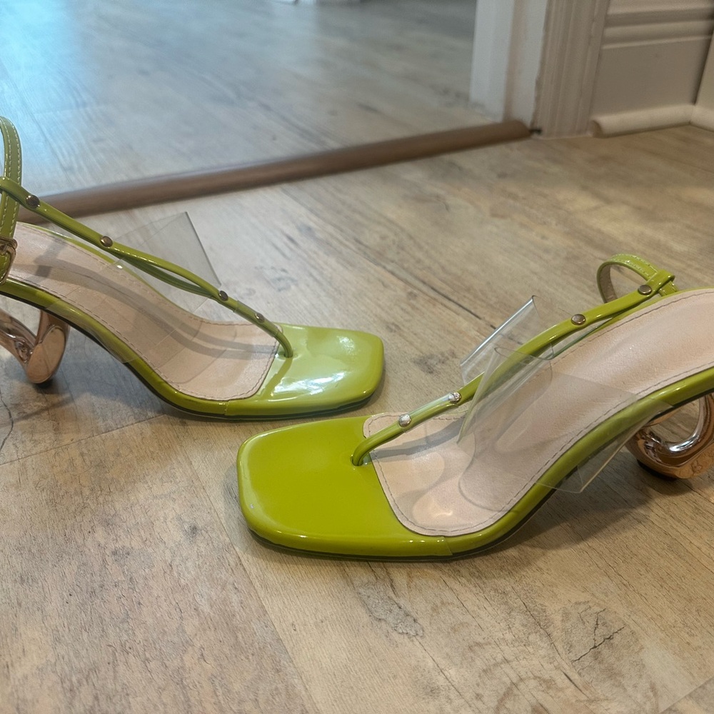 Green sexy heels